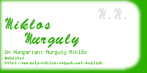 miklos murguly business card